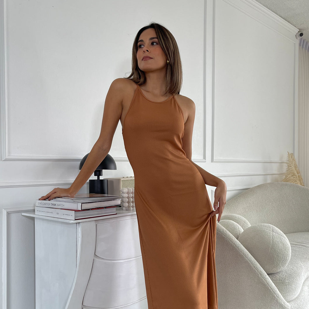 VESTIDO NIZZA CAMEL